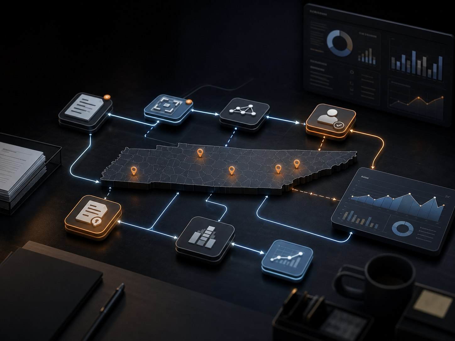AI workflow automation map for Tennessee business operations